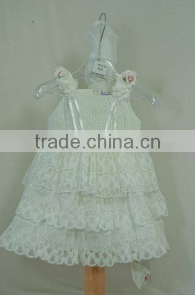 Elegant baby girls ruffle dress flower girls dress baby princess dress