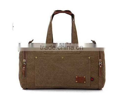 Large capacity unisex canvas travel messenger bag