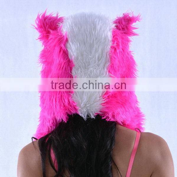 Popular new coming OEM services animal fur Russian earflap hood hat