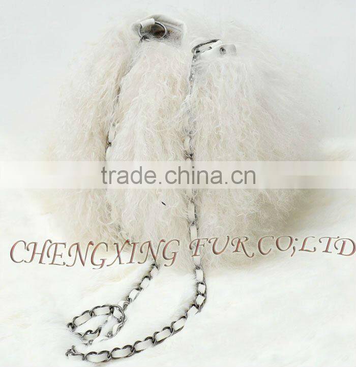 CX-H-09 Fashion Genuine Mongolian Lamb Fur Cheap Handbags From China