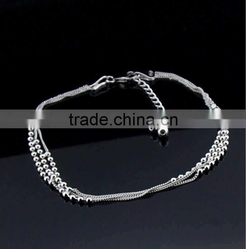 Factory bracelets jewelry rhodium rose gold plated silver bracelets