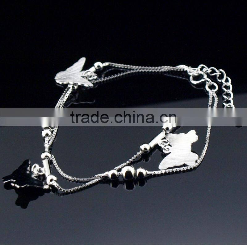 rhodium plated silver bracelets