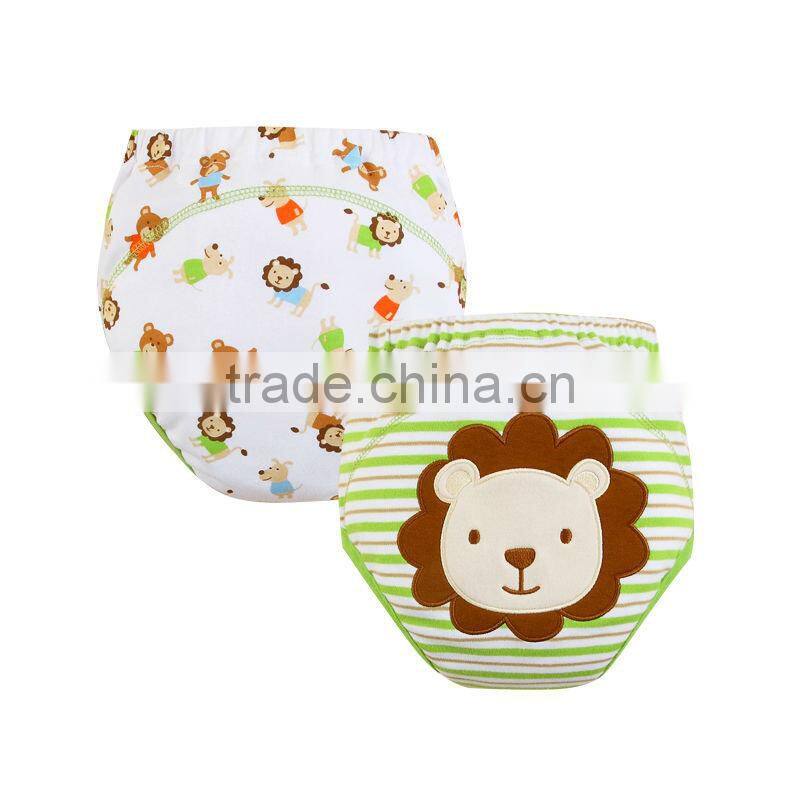 2014 baby wear 100 cotton embroider toddler potty training pants diaper