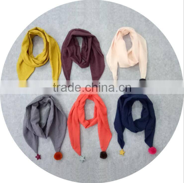 Newest Style baby girl Cotton plain Baby scarf