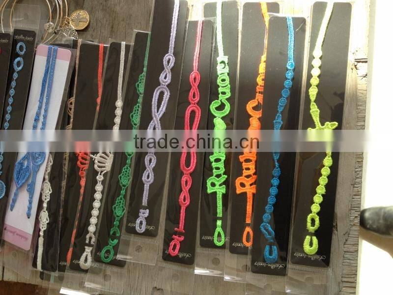heart lock and key lace bracelet cheap lace bracelets custom design lace bracelet woven lace bracelet
