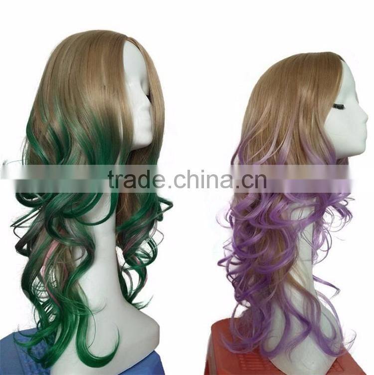 High Quality Halloween Wig Wavy Blonde Synthetic Full Lace Wigs For Sale Long Hair Sex Woman Wig