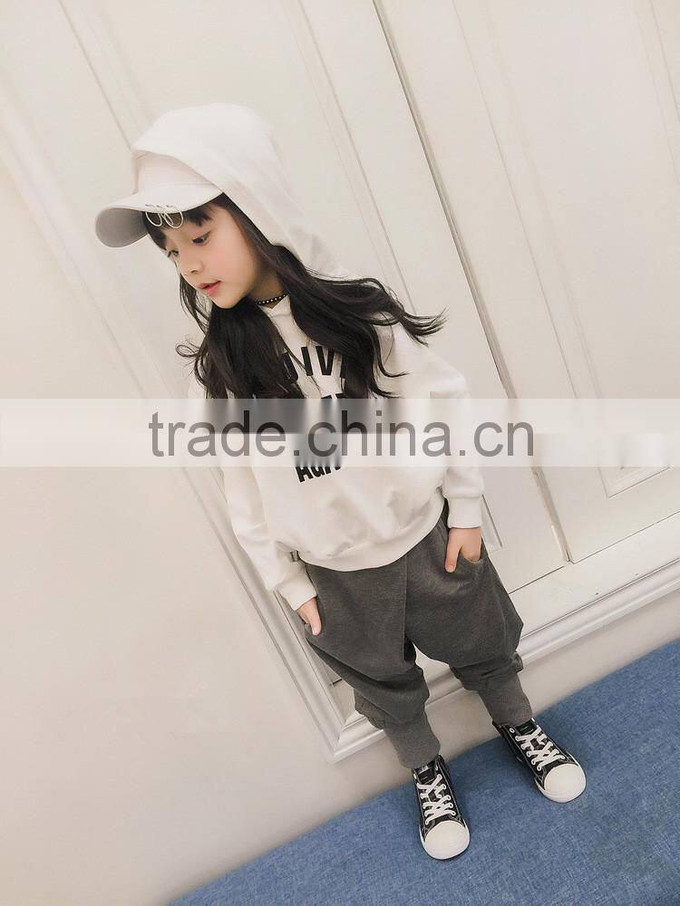 Girls Print Pullover Hoodies 100% Cotton Fleece Hoodie Sweatshirt Korean Style Custom Kids Clothing Online Shopping