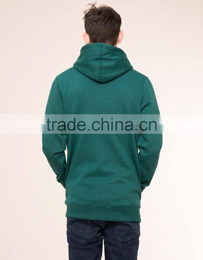 2016 cheap stylish custom casual blank green extended hoodie