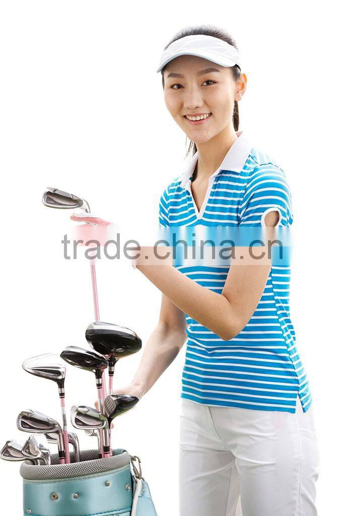 2015 latest fashion design woman golf tshirt high quality polo t shirt
