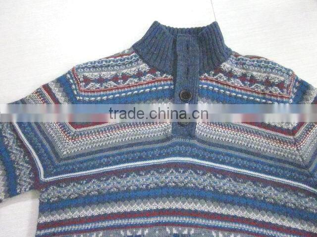 2016 Hot Sell Highest Quality Attractive Custom Design Men'S Intarsia Sweater