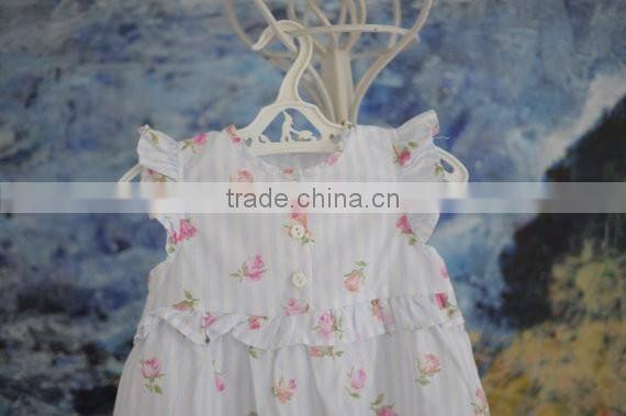 Latest designed ruffle vintage floral beautiful baby romper