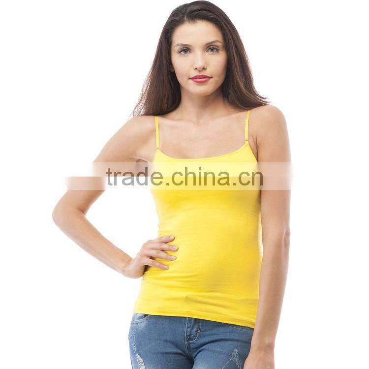 China Tank Top Manufacturer Wholesale Plain Design Cotton Ladies Gym Tank Top