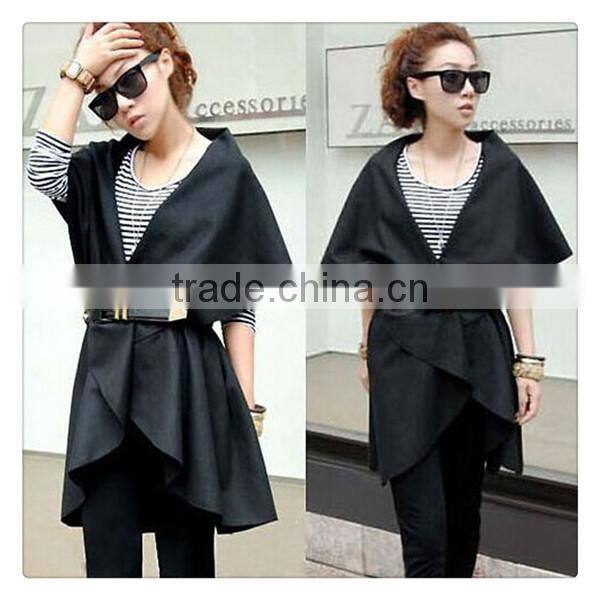 Spring new European style Temperament fashion shawl,woolen Irregular coat,women shawl