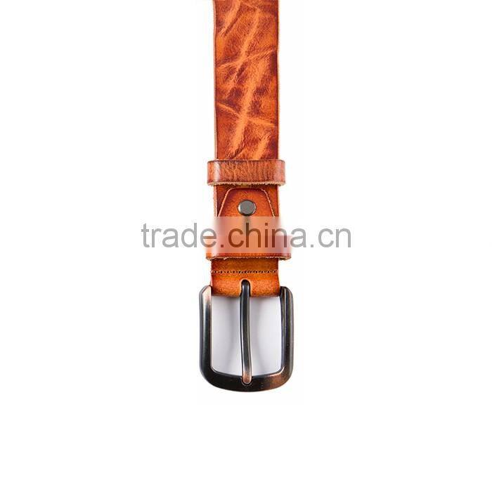 105~125cm Italian Cow Leather Belt Zinc Alloy Pin Buckle Belts for Man