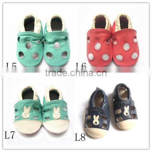 hollowed cute baby sandals sheep leather baby shoes