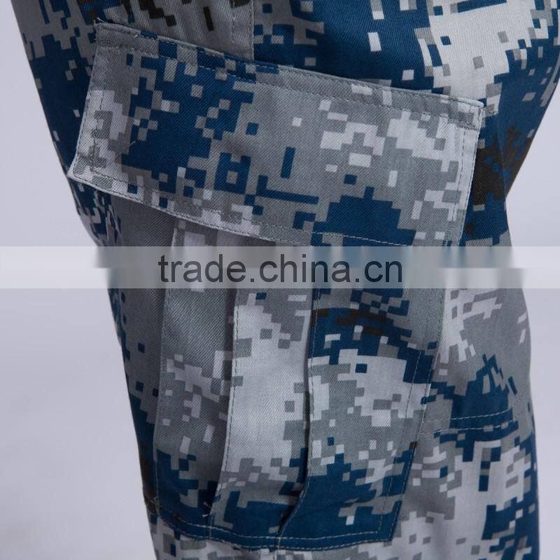 Juqian 2016 hot blue unisex workwear mens military camouflage garment safe protection security guard uniforms Wholesale