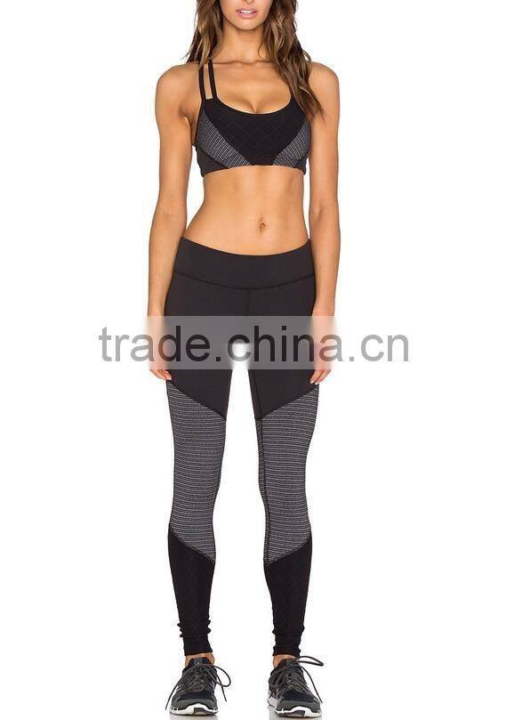 Sportswear OEM service yoga set in fitness women yoga pants/sport bra