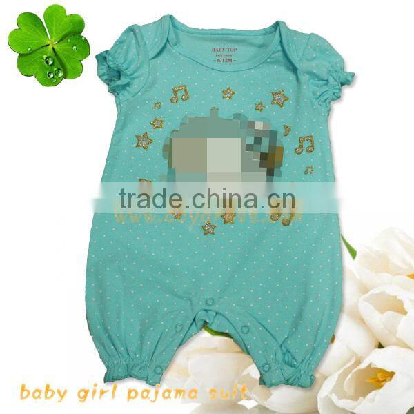 2014 summer lovely design baby top dressy rompers for baby girl