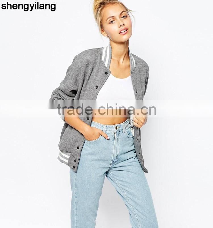 Custom women cotton jacket , high quality sports jacket for women wholesale