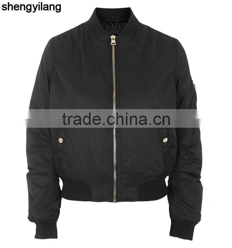 Top sale women black fashion jacket guangzhou clothing