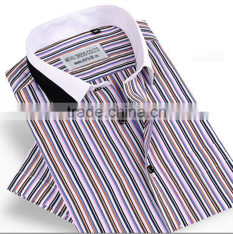 custom men clothes 2017 new fashion men's short sleeve summer dress shirts