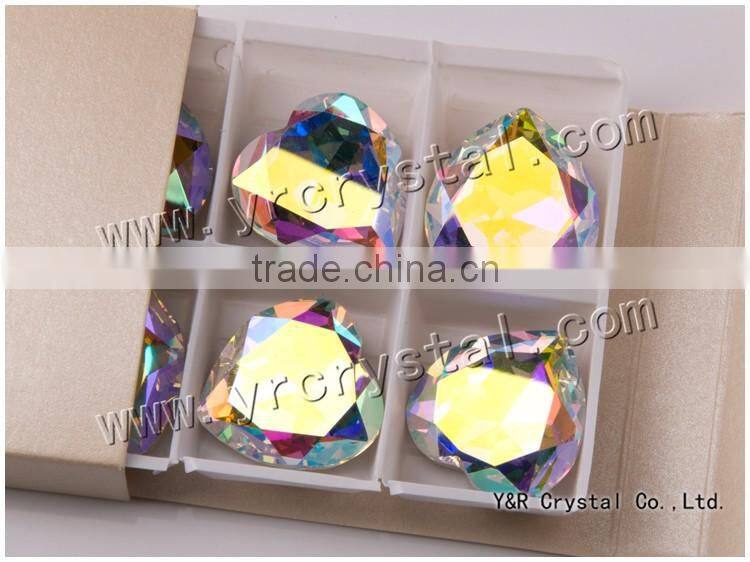 4827 Crystal Beads 28mm Siam Color Red Heart Shaped 8pcs rhinestone for crafts