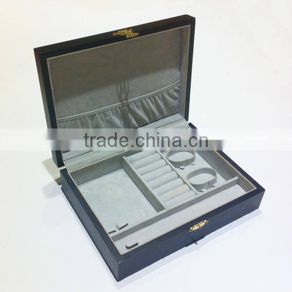 Black Leather Jewelry Showcase Collection