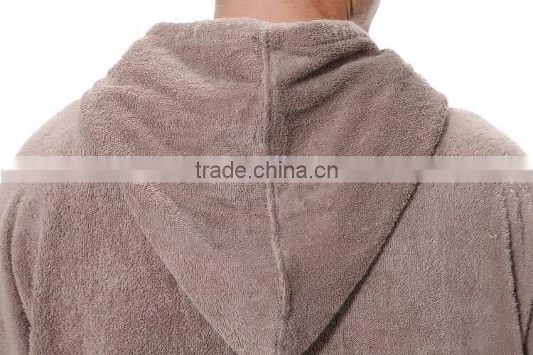 Gray poncho hooded with pocket short sleeve