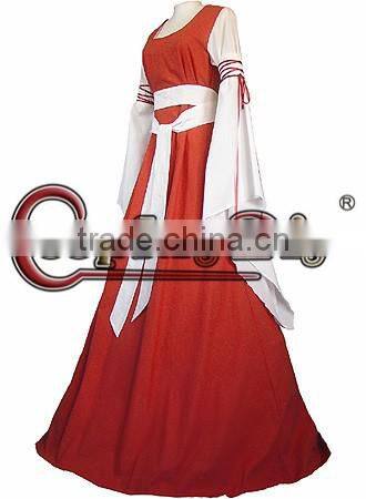 Red Medieval Victorian Ball Gown Dress Costume Marie Antoinette Dress Halloween Cosplay Costume