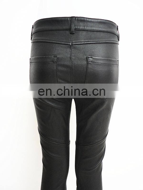 wholesale stretch leather leggings stretch pants genuine leather pants for women