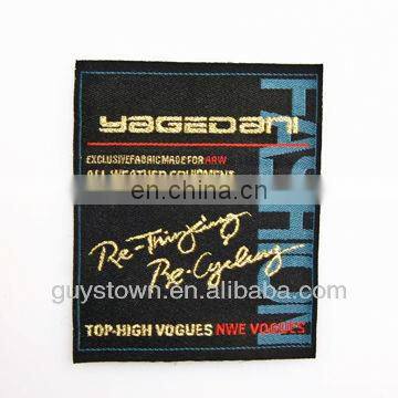 custom sports activity wear woven main label for garment