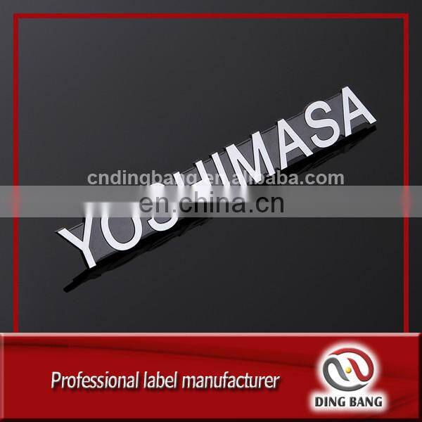 OEM Labels Factory Custom Made Promotion Cheap Item Embossed Separated Letter Self Adheisve Die Cut Namepalte