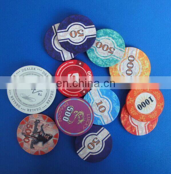 sublimation printing ceramic poker chip/printing ceramic casino chip
