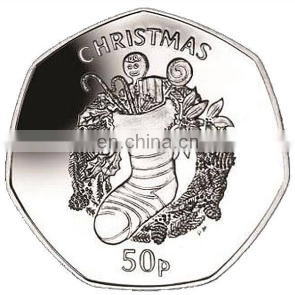 Chirstma gifts embossed plastic token coin