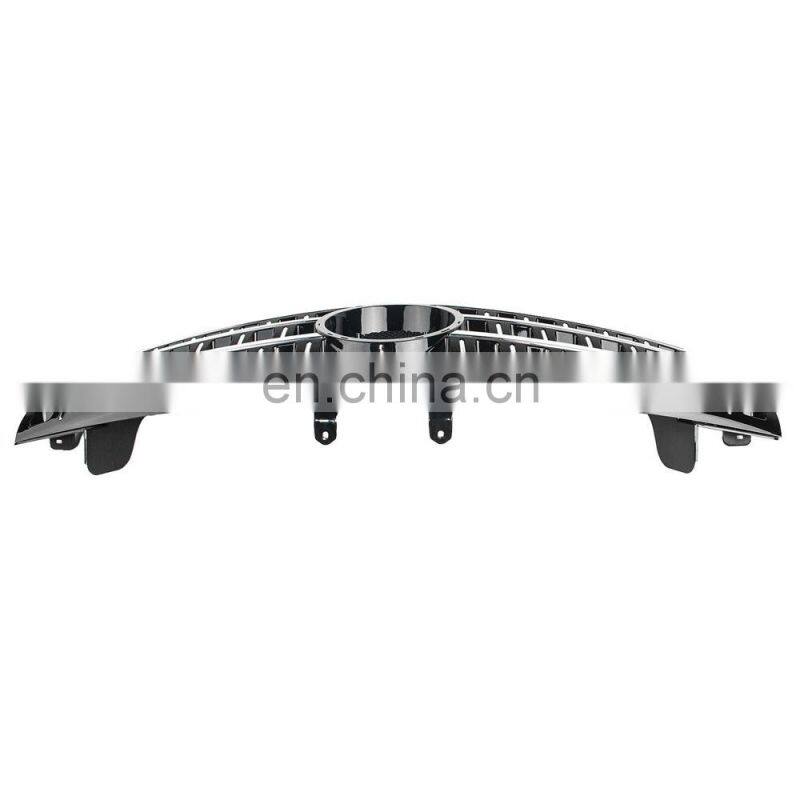 Black Chrome 3 Front Grill Grille+Emblem for Mercedes-Benz ML63 AMG W164 2005-08