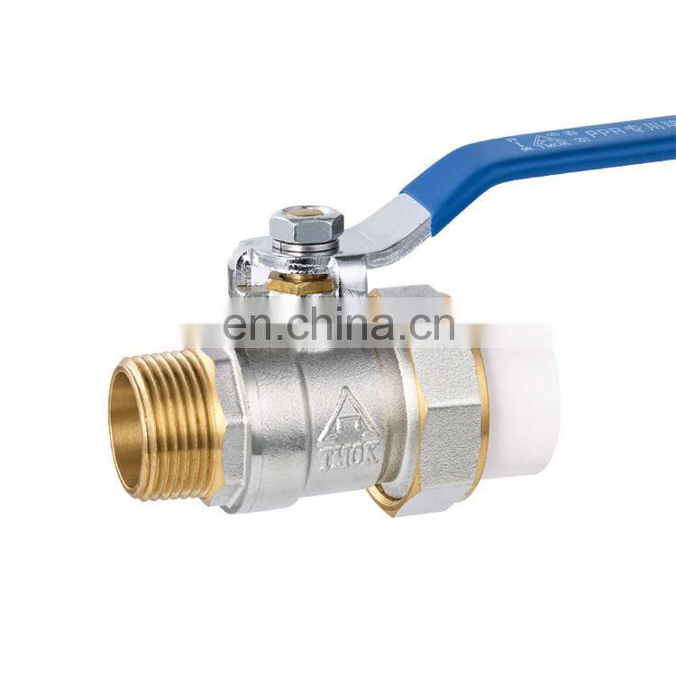 Manual PPR brass ball valve pvc ball valve handle ball valve pvc