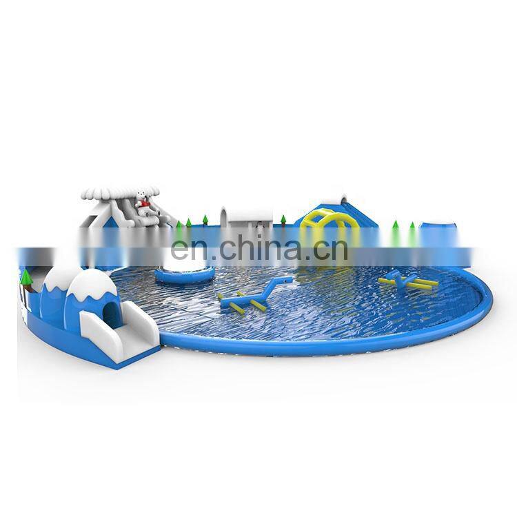 Polar bear china commercial inflatable water park for sale