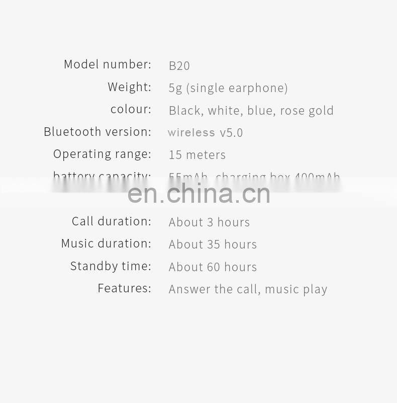 2021 New Sport Stereo Music Tws Mini Air Dots Earphone B20 B169 B171 Headphones For Android & Ios Auriculares