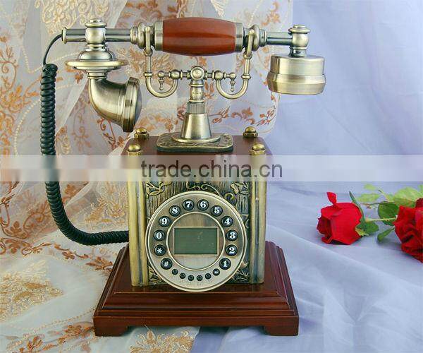 antique telephone with sim card