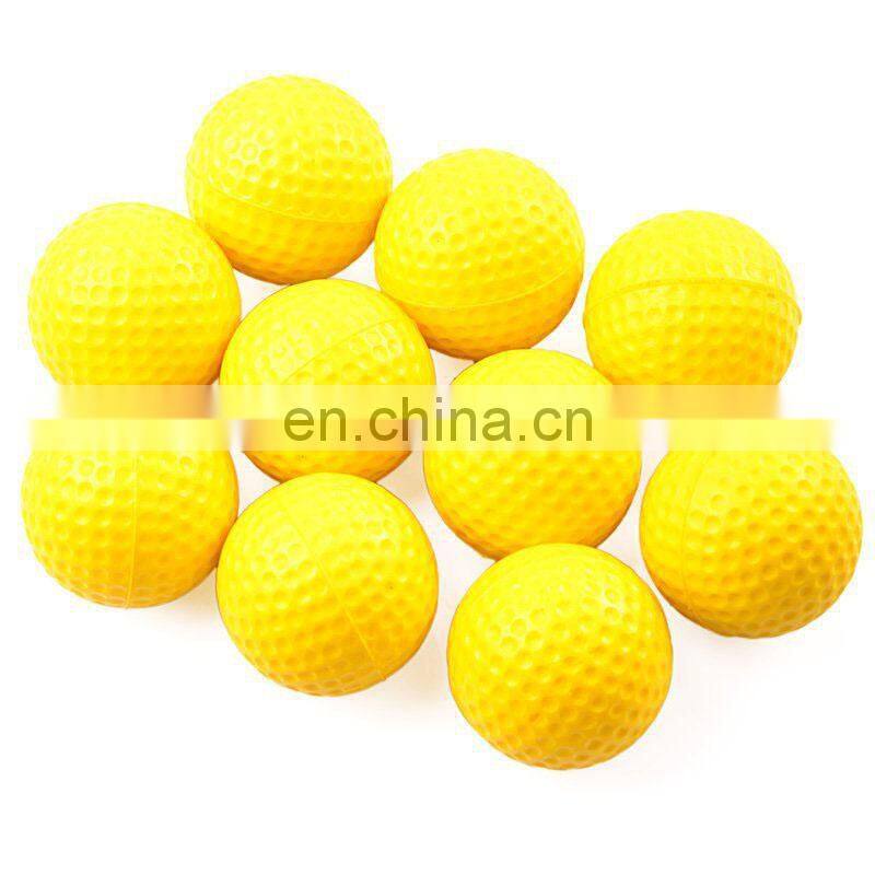 Yellow PU Foam Golf Balls Sponge Elastic Indoor Outdoor Practice Training