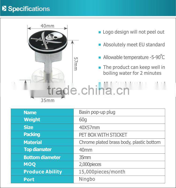 40mm Small Brass Sink Stopper For basin sink