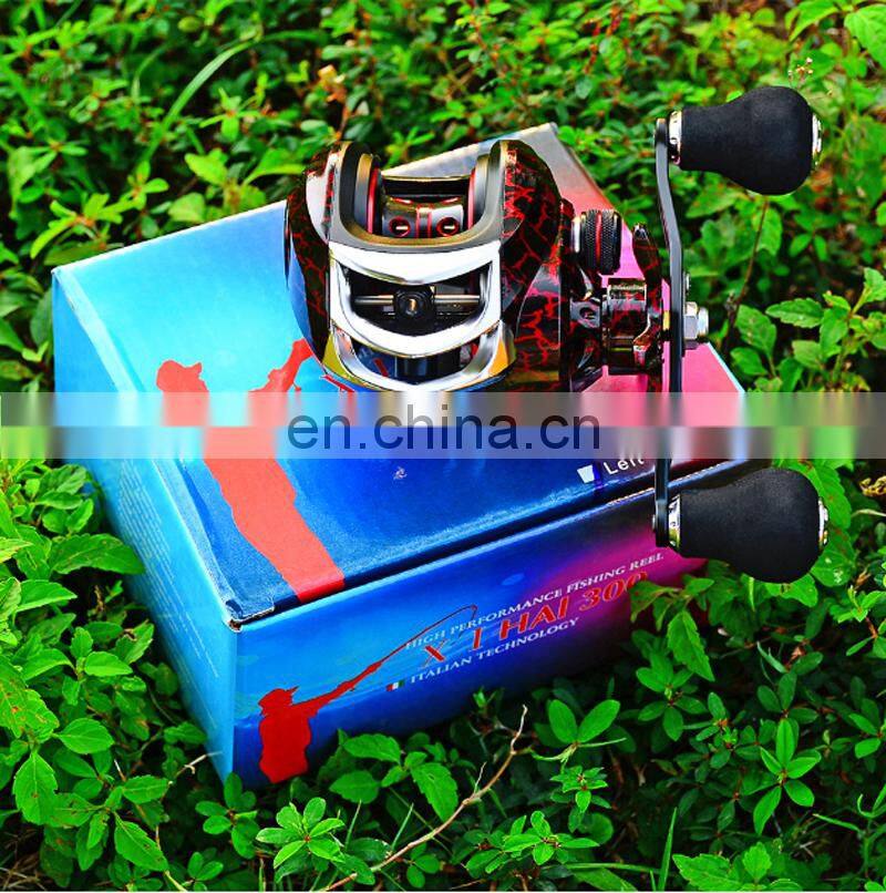 Amazon Metal 18+1BB 7-10 kg Max Drag 7.1:1 Bait Casting Red Crack Color Baitcasting Saltwater Reel Fishing