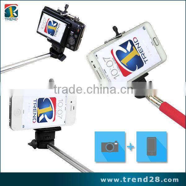 phone camera bluetooth aluminum stick selfie monopod for iphone