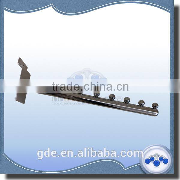 Metal chrome display hook for slat wall