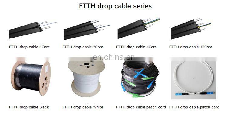 2 core outdoor aerial type fiber optic ftth drop cable price list