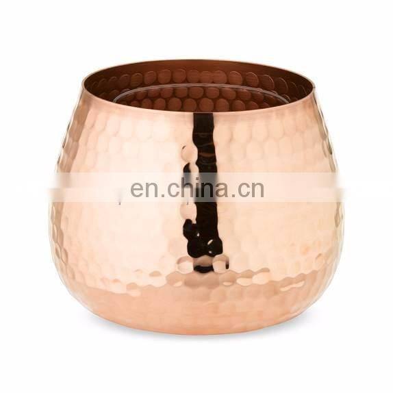 copper plated candle jar with lid
