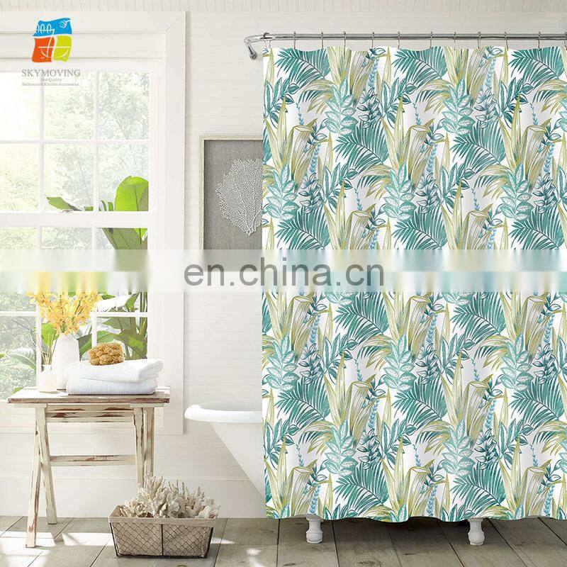 Fashion style printed peva shower curtain colorful summer design