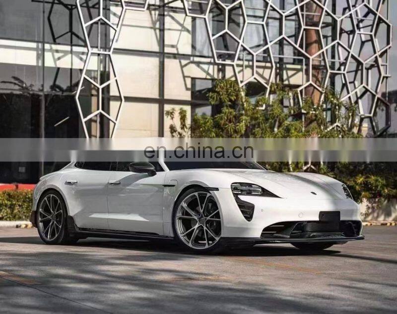 Runde Carbon Fiber Material For Porsche Taycan Techart Style Body Kit Front Lip Rear Lip Side Skirt Spoiler Side Mirror Shell