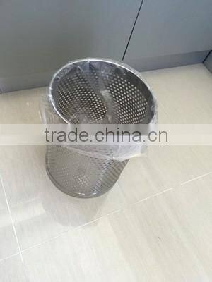 Hollow stainless steel trash cans