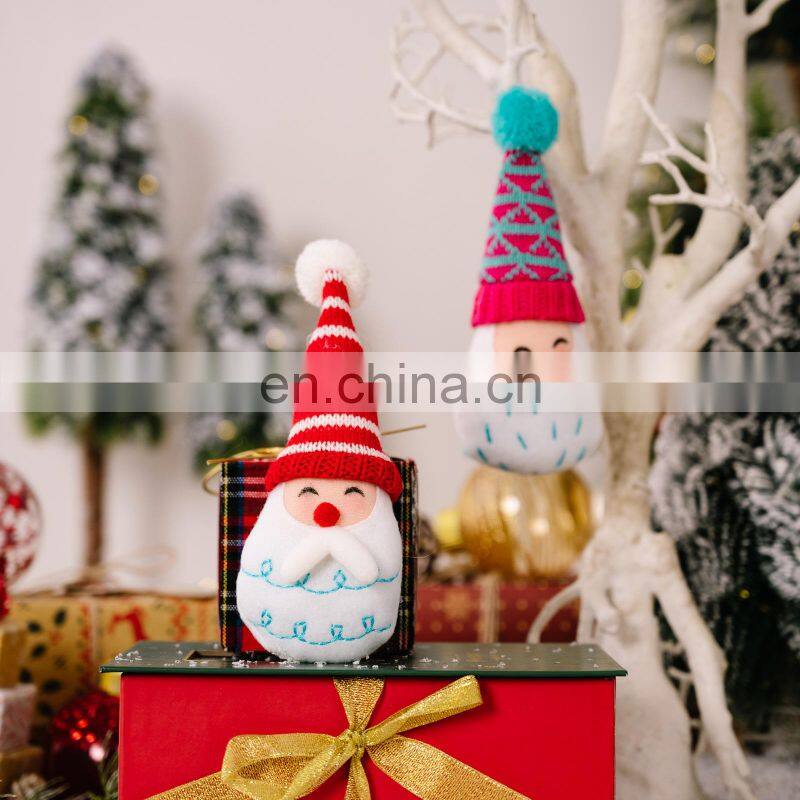 Christmas Tree Decoration Knitted Hat Faceless Forest Santa Doll Pendant Xmas Gift Navidad 2023 Christmas Decoration for Home